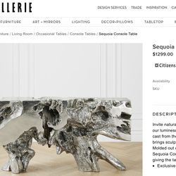 Z Gallerie Sequoia Console Table & TV Stand