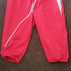 Softball Pants 3/4 Pants Red With White Side 