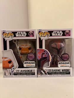 Funko Pop! Star Wars Power of the Galaxy Amazon Excl Ahsoka #578 + Sabine #547