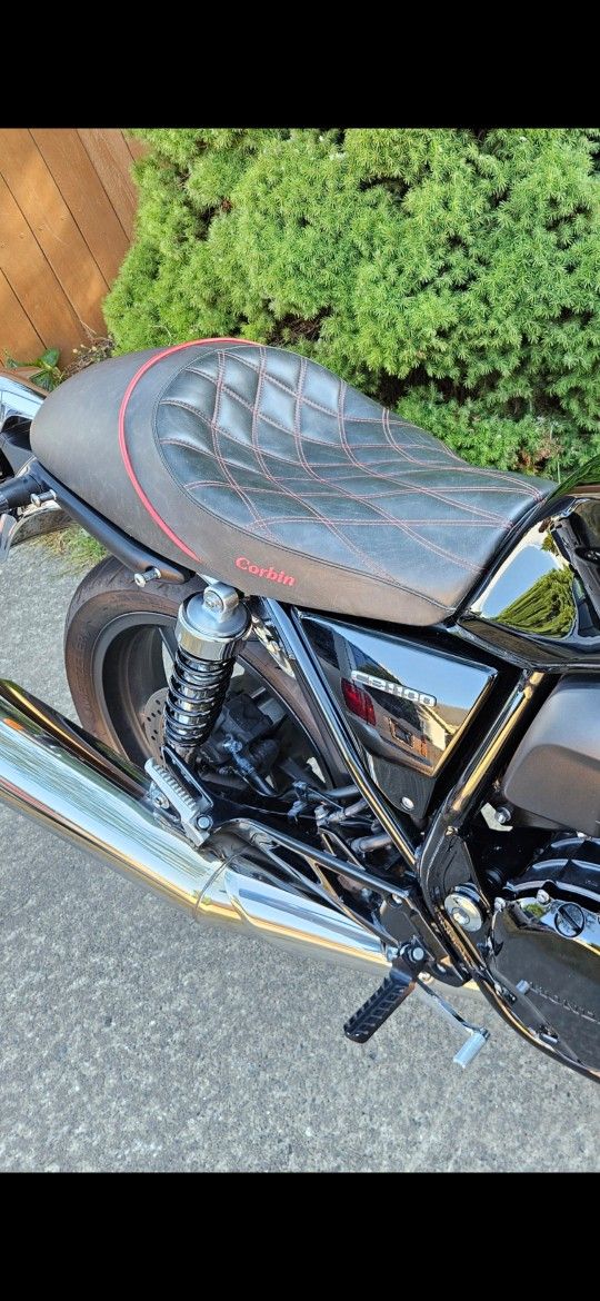 Corbin Cafe Racer Leather Seat / Saddle For Honda CB1100 