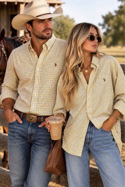 Ralph Lauren Classic Fit Men's Long Sleeve Button Down Shirt – Preppy Check Plaid size L