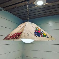 MCM Parchment Billiards Swag Lamp 