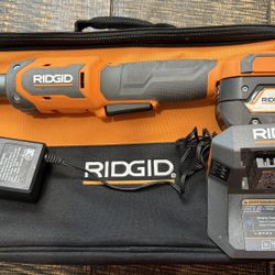 Ridgid 18 Ratchet 3/8 Battery 4 Ah And Charger $195