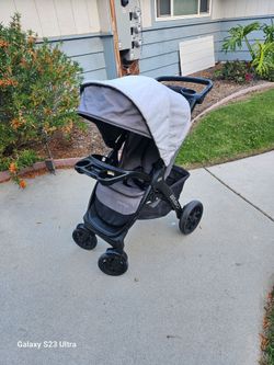 UPF 50+ Chicco Bravo LE Clear Tex  Quick- Folding stroller heavy Duty  working great