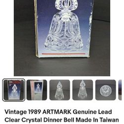 Crystal Dinner Bell Vintage Made In Taiwan