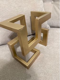 Modern Gold Geometric Decor – $20