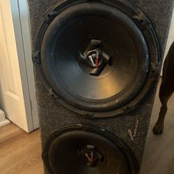Audiopipe Subwoofer Box with amplifier On The Back 
