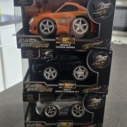 Jada Fast And Furious Small Blocks Lot Of 3 .Charger, Skyline, Supra