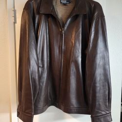 Polo By Ralph Lauren Men's Leather Jacket Size XL