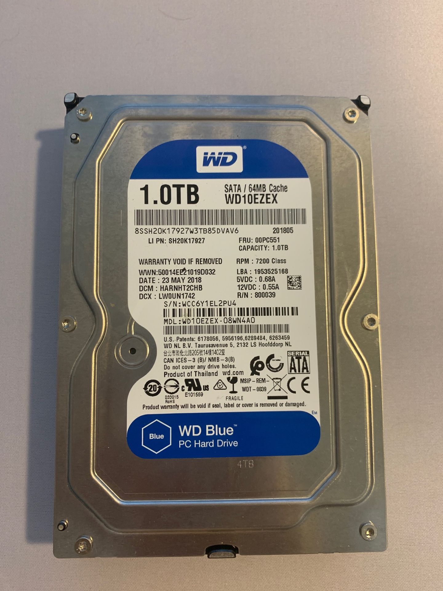 Western Digital Blue 1TB Hard Drive