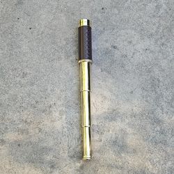 Vintage Tasco 1AG 25 Power Pocket Telescope 25 x 30 Brass & Leather