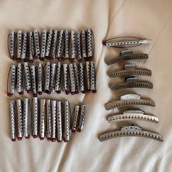 Vintage Metal Hair Rollers with Clips Goody Made in USA