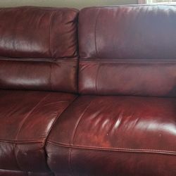 Leather SOFA with Power RECLINER