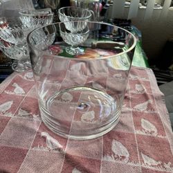 Wide Glass Cylinder Vase