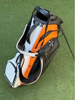Used VESSEL Player V Pro Stand Bag – White/Orange/Black (Includes Rain Hood & Cart Strap)