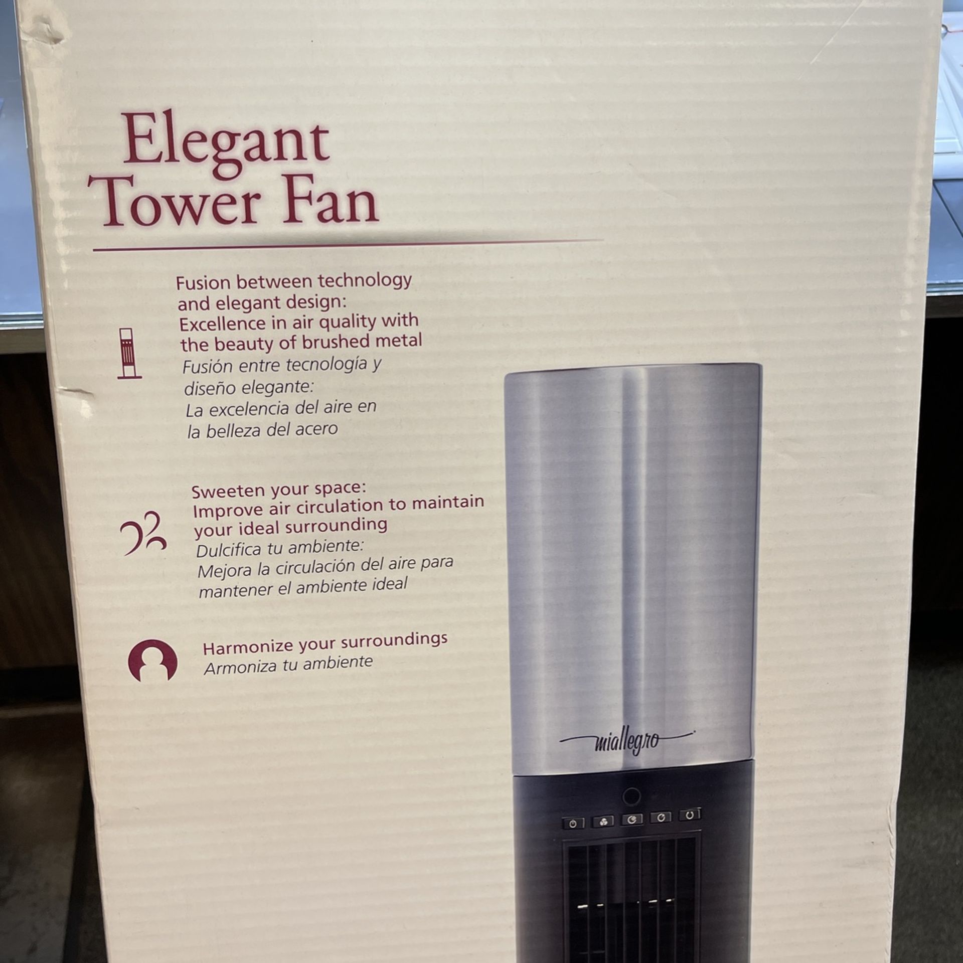 Miallehro Tower Fan