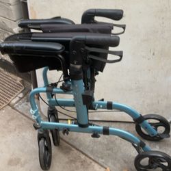 Go plus Four Wheel Walker with Seat 