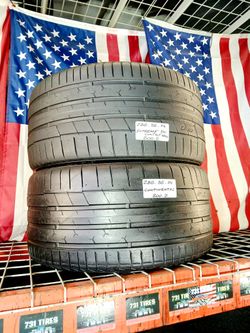 ✅ 2 USED TIRES 285/35ZR19 CONTINENTAL EXTREMECONTACT DW SPORT TUNED 285 35 19  HIGH PERFORMANCE BMW MUSTANG CAMARO CHARGER INFINITI MERCEDES BENZ
