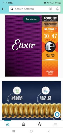 Elixir 10/47 Acoustic Guitar String