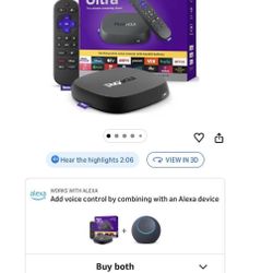 Roku ultra streaming player. 