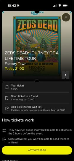 Zeds Dead TONIGHT TICKET
