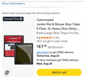 Catchmaster Jumbo Rat & Mouse Glue Traps 6-Pack