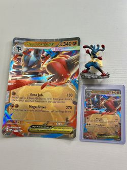 Pokemon Mega Lucario Figure Official Toy & Cards