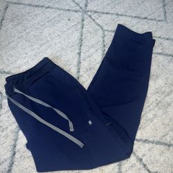 Figs Women’s High Waisted Yola Skinny Scrub Pants Size Large Navy EUC