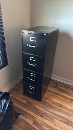 Hon black 4 drawer filing cabinet