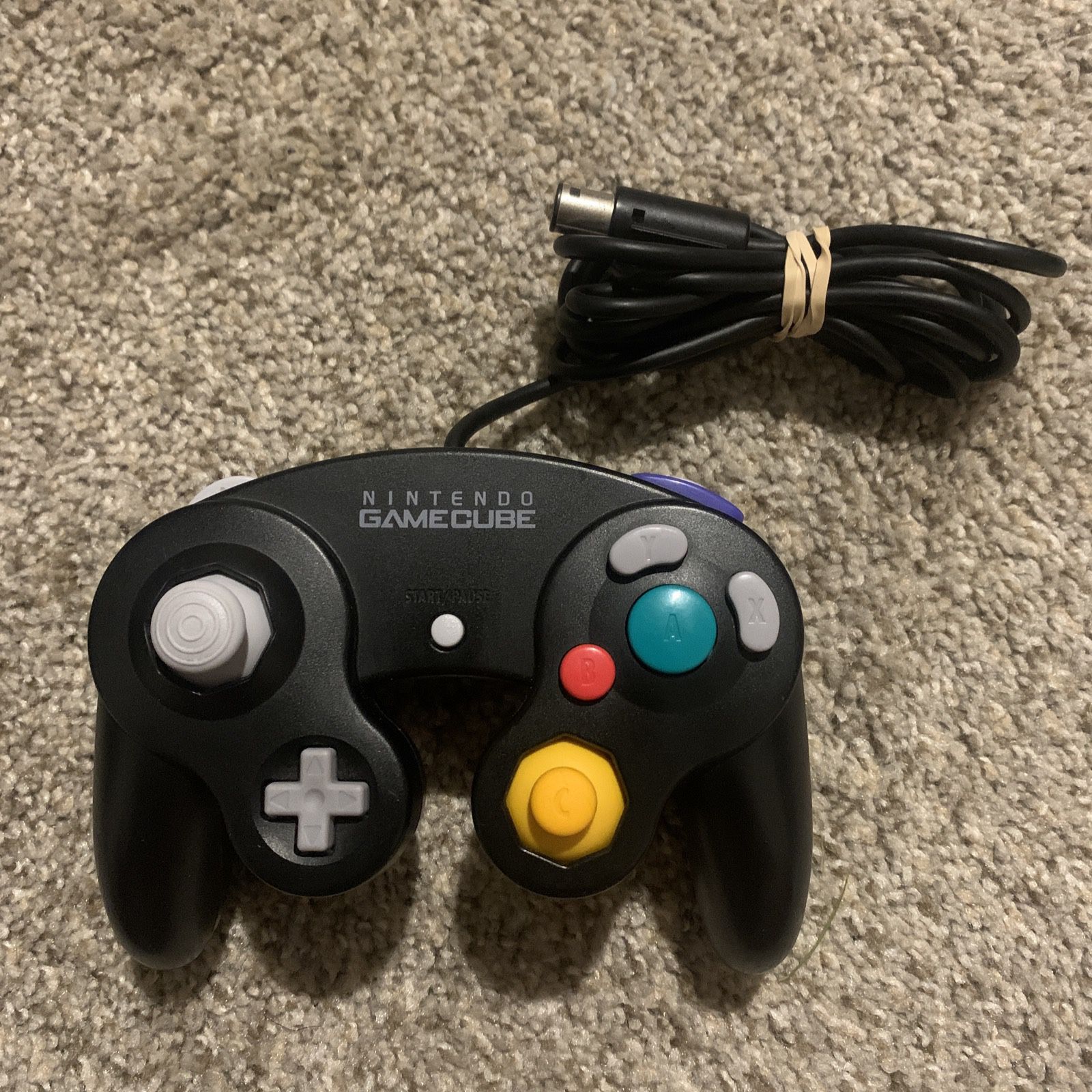 Official Nintendo GameCube Jet Black Authentic Controller OEM DOL-003