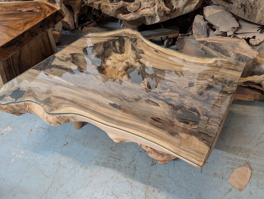 Home Decor Half Log Exotic Suar Wood 42*34*17