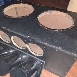 Double Baffled MDF Dual 15 Inch Subwoofer Box.