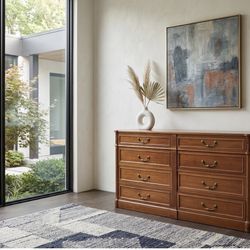 Beautiful Well Made Hard Wood Mid Century 8 Drawer Dresser For Sale.  Must Be Picked Up And Taken Down One Flight Of Stairs Requiring Two People. 