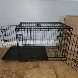 Brand New In Box  24" Sm'md  Dog Crate 2 Door Folding Portabel Pet Cage  Jaula De Mascota NEW!!Bigger Sizes Available 