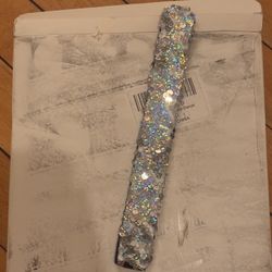 Silver Sequins Slap Bracelets