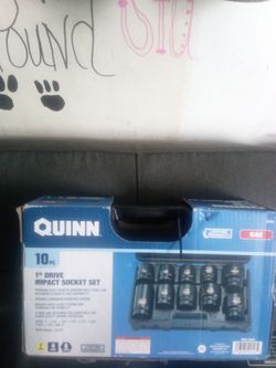 Ten piece impact socket set 1inch