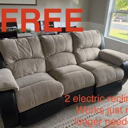 Free Couch With Recliners