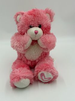 Build a Bear Pink Heart Magentic Paws Teddy Plush 16" Stuffed Toy Lovey