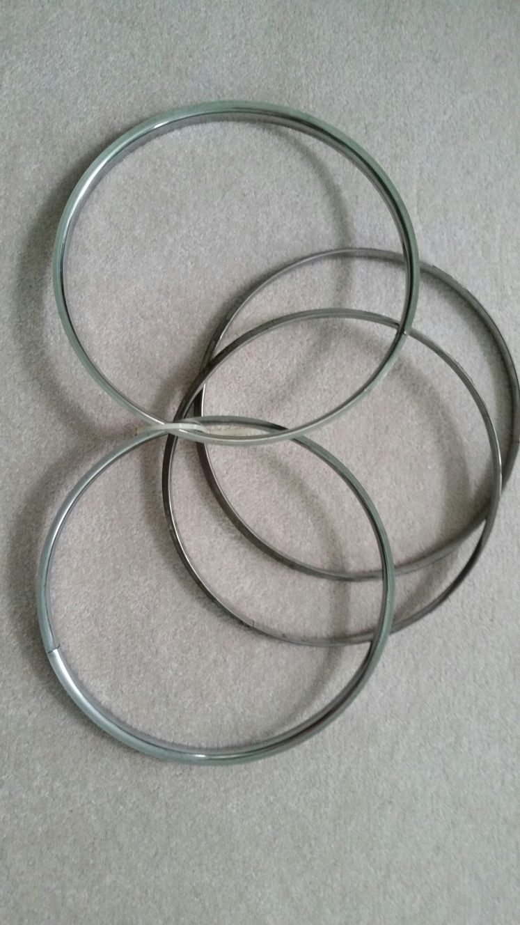 Chrome trim rings.