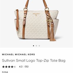 Brand New Michael Kors Sullivan Small Tote Bag 