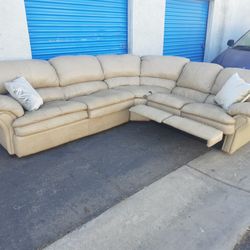 Modern Leather Sectional Couch 🛋 Very Nice 🛋 with bed mattress