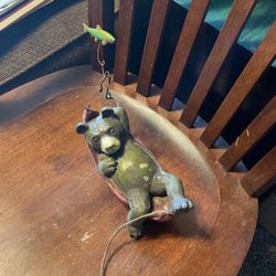 Garden/Deck Bear In A Canoe 