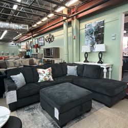 Brand New - Sectional With Chaise At Furniture Expo 