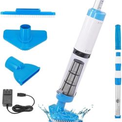 Cordless Pool Vacuum Handheld Cleaner with Telescopic Pole