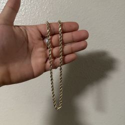 Gold Rope Chain 10K 21inches 