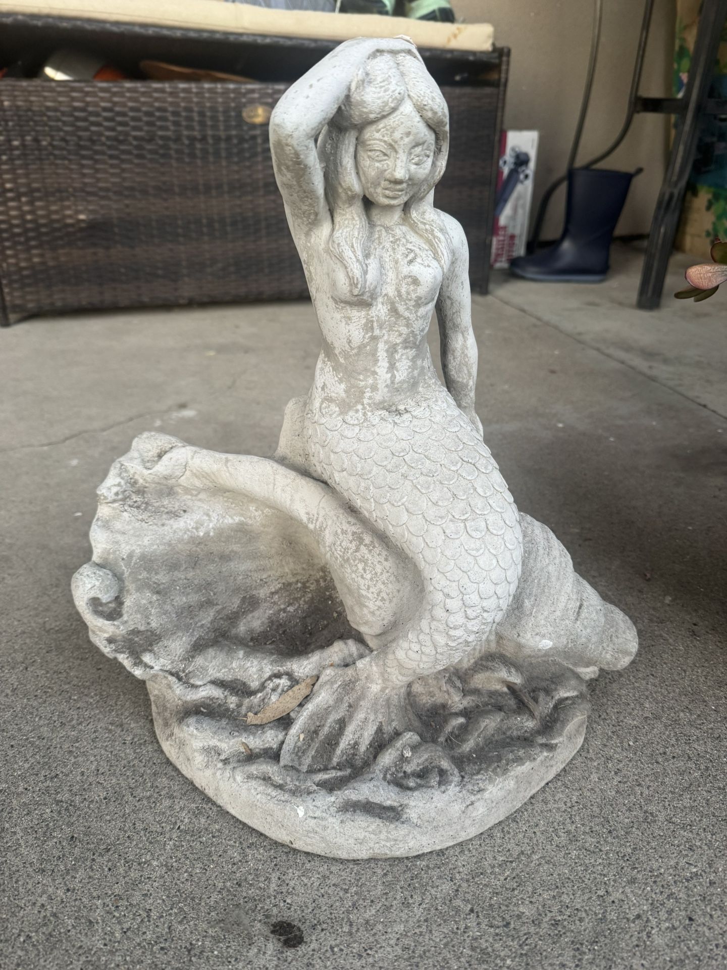 Concrete Mermaid Statue