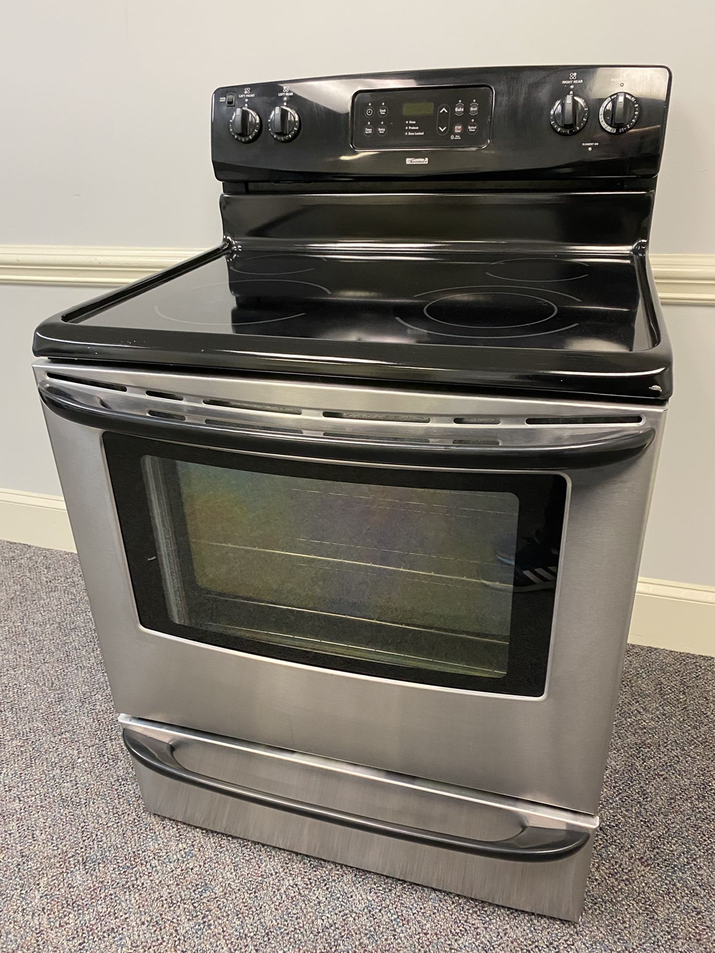 Kenmore stainless glass top stove