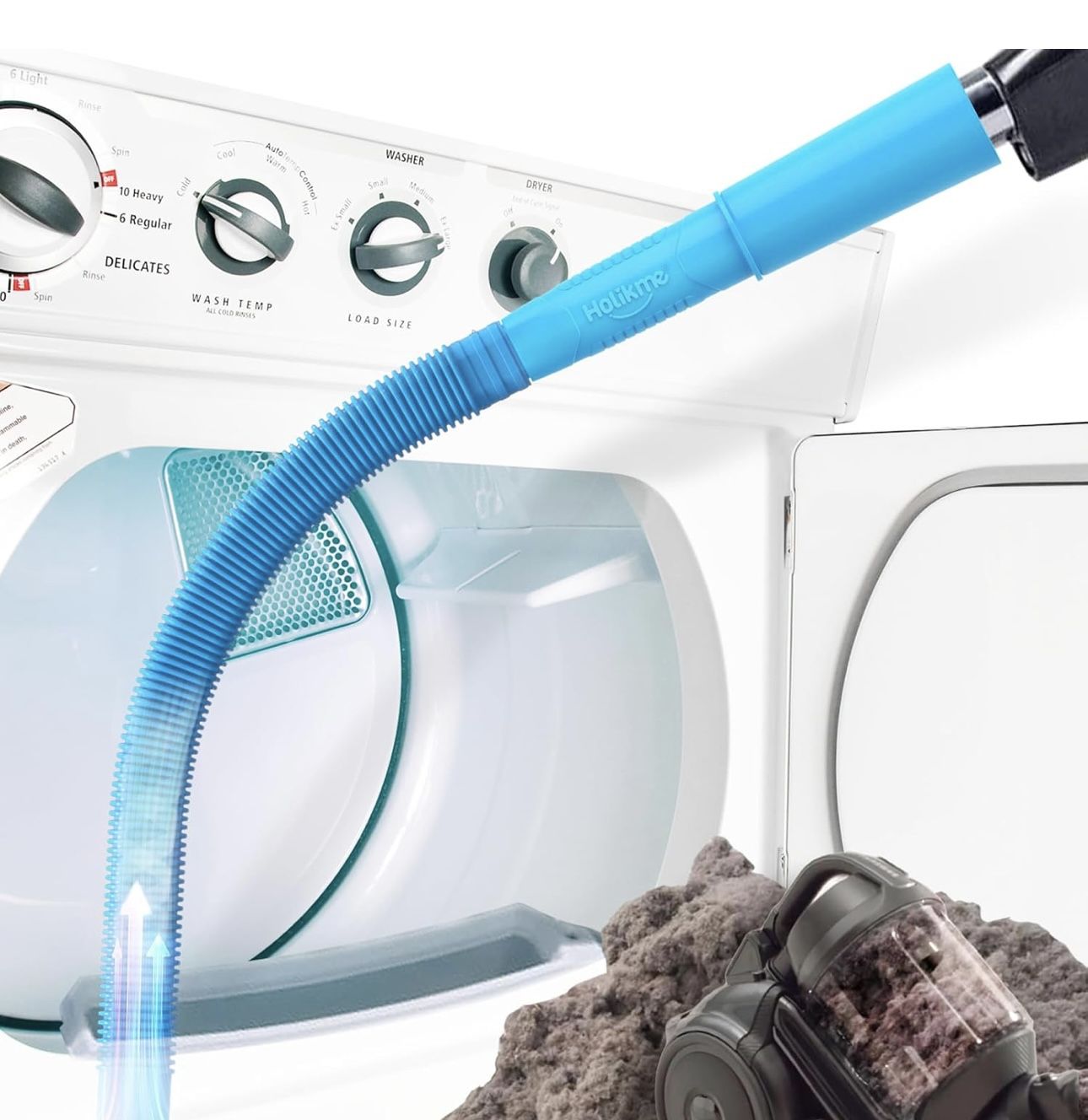 Dryer Vent Cleaner Kit Dryer Lint Vacuum Attachment Brush, Lint Remover, Dryer V