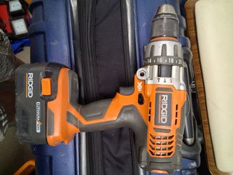 RIDGID18V Brushless Cordless 1/​2 in.​ Hammer Drill/​Driver W/ 4ah 18v lithium ion battery