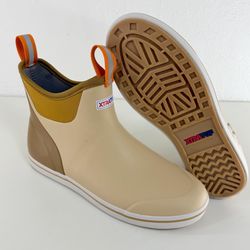 Xtratuf Ankle Deck Boots Mens Size 11 Beige Waterproof Slip Resistant Rain